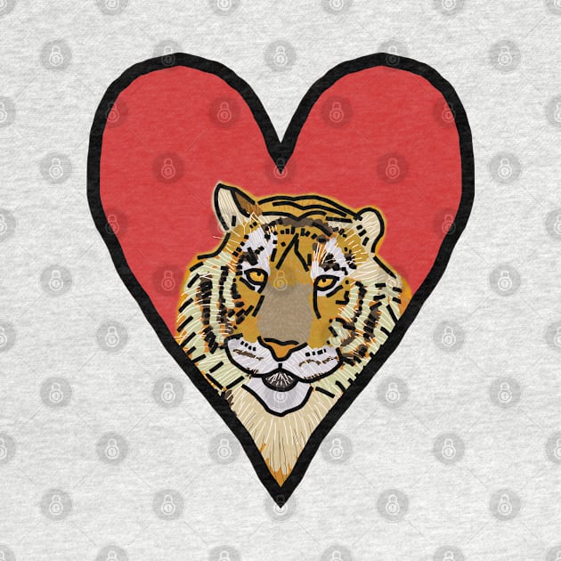 My Tiger Love on Valentines Day Graphic by ellenhenryart